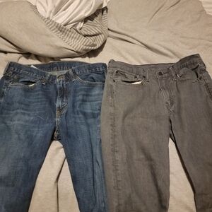 Levi's Men's Slim Straight Jeans in Blue and Gray